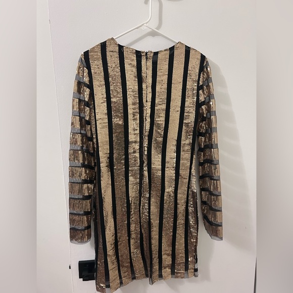 SHEIN Metallic Sequin Striped Dress - Picture 2 of 3